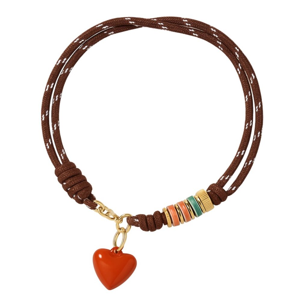 Roxanne Assoulin The Super Size Happy Cord Necklace Brown/Sienna